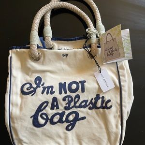 Anya Hindmarch “I’m not a plastic bag” limited edition bag with tags